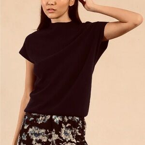 Fine Knit Sleeveless Mock Neck Sweater